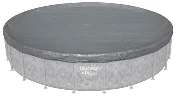 Bestway Poolabdeckung 1 Ø6,10 m Rund Polyester Grau for 42035732
