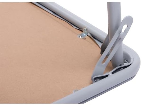 FurnitureR Klappbarer Gartentisch 86×86×71 cm, Stabiler Outdoor-Tisch mit wetterfester PVC-Oberfläche und Metallrahmen, faltbar für Terrasse, Balkon, Garten & Picknick, erhältlich in Grau Bild 6