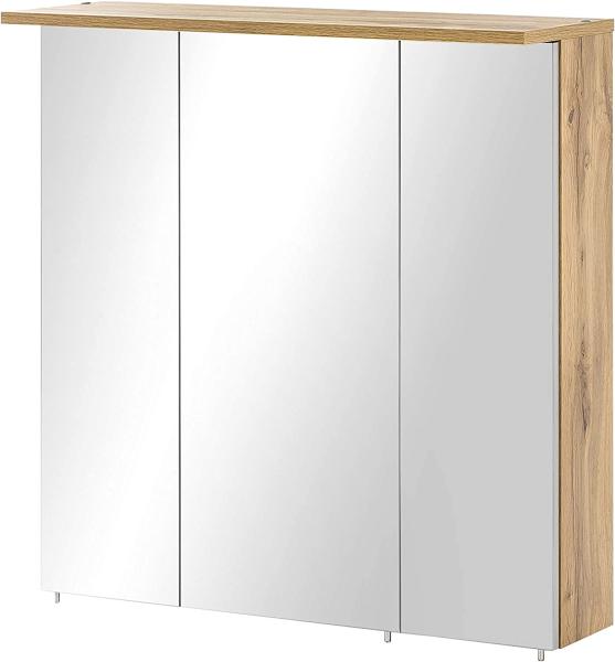 Schildmeyer Spiegelschrank Milan Nora 134892, Eiche Landhaus Dekor, 70,5 x 16 x 72,5 cm