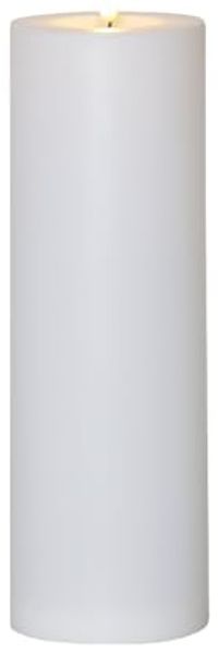 LED-Kerze ,Flamme Rak, outdoor, weiß, Dämmerungssensor, 32cm
