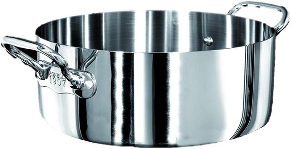 Pentole Agnelli Kasserolle mit 2 Griffen, Aluminium Tief 36 cm Stahl