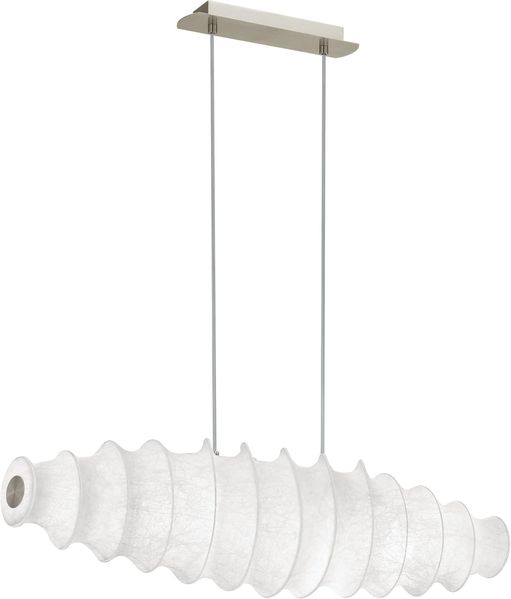 Eglo 91941 Pendelleuchte TONNARA nickel-matt weiß L:78cm B:15cm H:130cm