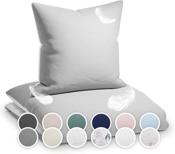 Soft Wonder-Edition Bettwäsche 135x200 cm Hellgrau