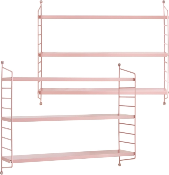 Modulares Wandregal Strängnäs 2er Set Rosa [en. casa]