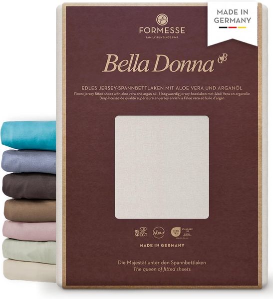Formesse Bella Donna Boxspring Spannbettlaken Alto|120x200 - 130x220 cm| silber