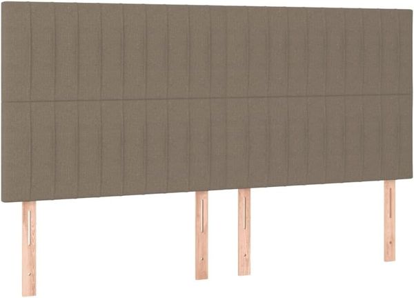 vidaXL Boxspringbett mit Matratze Taupe 160x200 cm Stoff 3132165 Bild 6