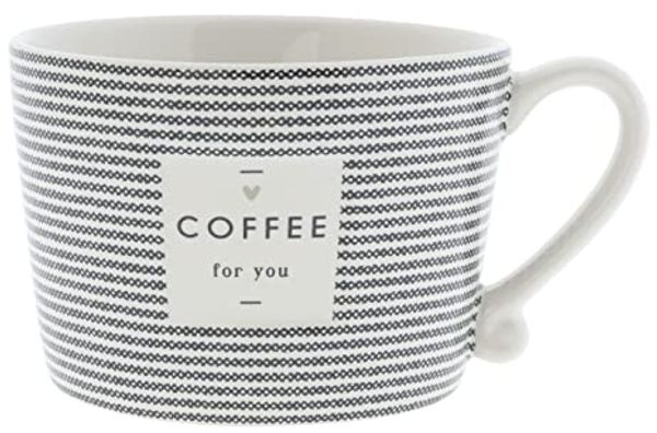 Bastion Collections - Tasse Kaffeetasse 300 ml Stripes and Coffee RJ/CUP 085 BL