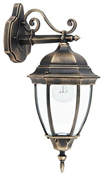 Rabalux Toronto Außen Wandleuchte 1x E27 gold antik hängend