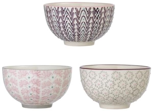 Bloomingville Schale Maya, 3er Set Müslischalen Müslischüsseln Dessertschalen dänisches Design