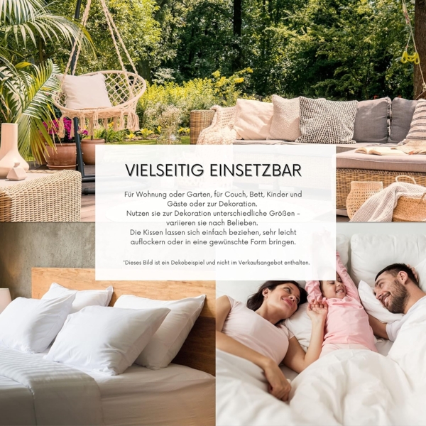MSS® Klein-/Sofa- und Kuschelkissen 50x50 cm (2 Stück) Bild 5
