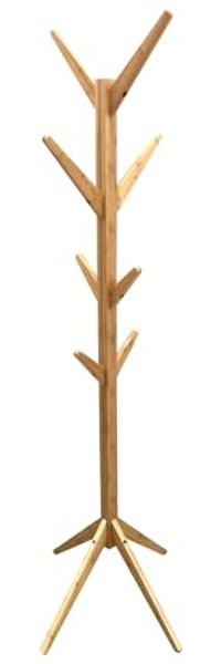 Home Deco Factory HD6189 Kleiderständer, Baum-Design, Natur, 178 cm, Möbel, Garderobe, pflanzlich, Bambus, Beige, 178cm