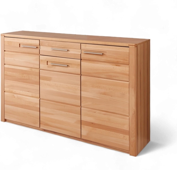 Nature ONE Schuhschrank in Kernbuche Teil-massiv FSC-Zertifiziert - Schuhregal mit viel Stauraum für Ihre Schuhe - 160 x 100 x 40 cm (B/H/T)