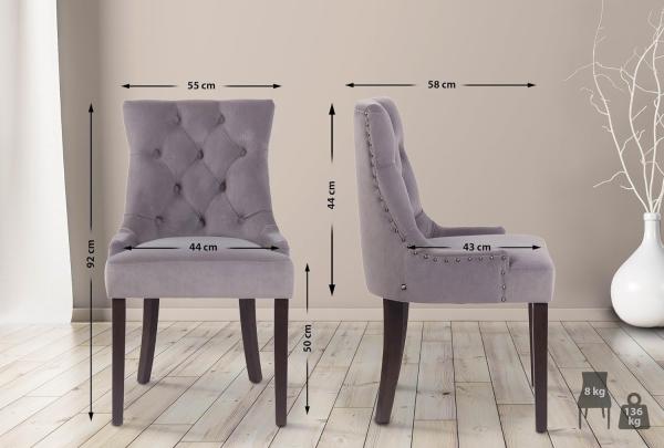 Esszimmerstuhl Aberdeen Samt antik [314118] Bild 3