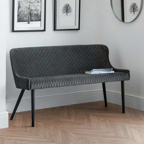 Julian Bowen Luxe Bank mit hoher Rückenlehne, grau