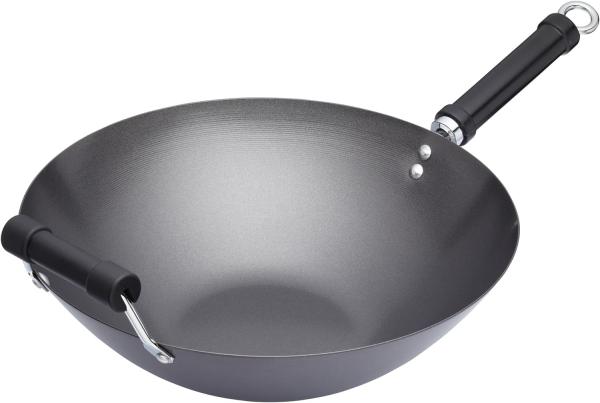 Antihaftbeschichteter Wok Mit Flachem Boden 35,5Cm