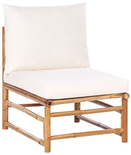 Garten-Eckmodul 1 Sitzfläche CERRETO Bambusholz Cremeweiß