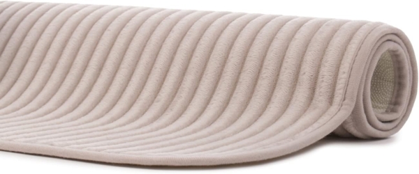 Gözze Badematte Berlin, Höhe 7 mm, rutschhemmend beschichtet, fußbodenheizungsgeeignet, Polyester, rechteckig, Badteppich, Uni Farben, Cord Optik, waschbar Bild 3