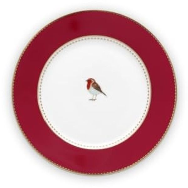 PiP Studio Brotteller Love Birds Brotteller rot 17cm, Plate Love Birds Red 17cm