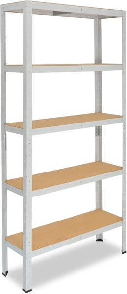 shelfplaza OFFICE 180x70x30 cm Schwerlastregal in lichtgrau mit 5 Böden und 175 kg Traglast pro Boden