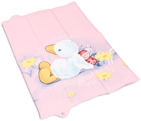 Reise-Wickelauflage von United-Kids 60 x 40 cm OEKO-TEX® Standard 100 abwaschbar Ente pink