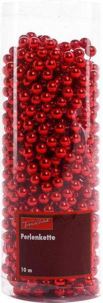 TrendLine Perlenkette bruchfest, langlebig 10 m rot