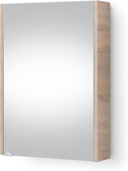 Planetmöbel Badezimmer Spiegelschrank Badspiegel Gäste WC 50cm (Sonoma Eiche)