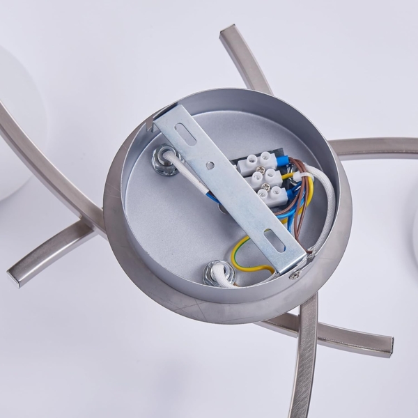 Lindby Deckenleuchten Della, Glas Alu IP20, 3x4 W LED Bild 6