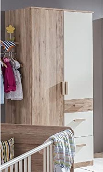 Kleiderschrank >Canton< in San Remo Eiche - 91x199x58cm (BxHxT)