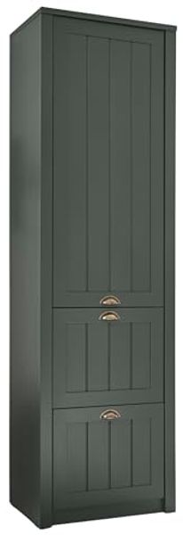 Garderobenschrank Forres in grün Landhaus 60 x 204 cm