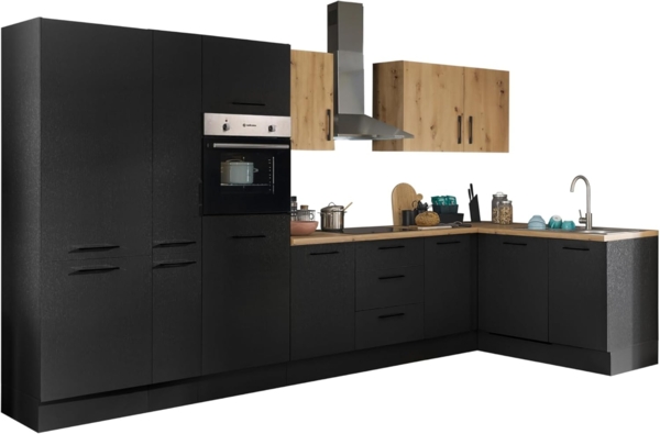 BASIC by Balculina Winkelküche Turin, Stellbreite 370x175 cm, wahlweise mit E-Geräten