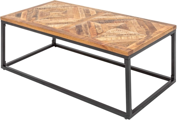 riess-ambiente Couchtisch INFINITY HOME 100cm natur, Wohnzimmer · Massivholz · eckig · Industrial · Metall