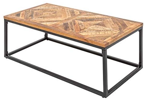 riess-ambiente Couchtisch INFINITY HOME 100cm natur, Wohnzimmer · Massivholz · eckig · Industrial · Metall