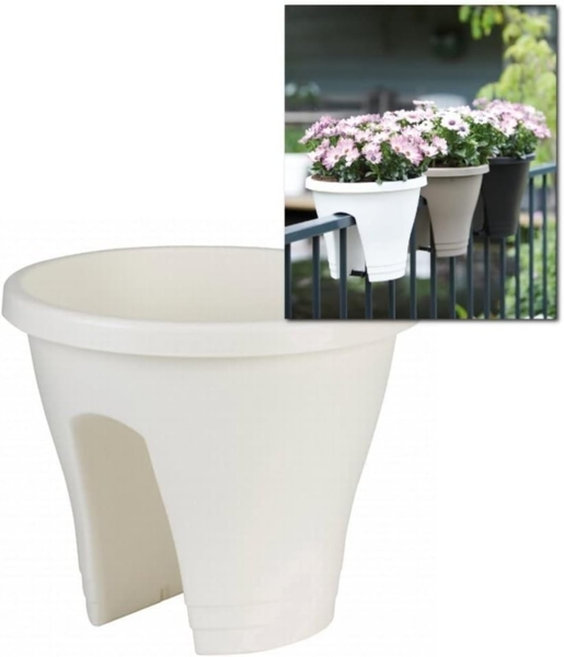 Elho Pflanztopf Corsica Flower Bridge weiß Ø 30 cm