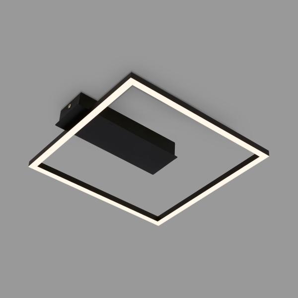 BRILONER - LED Deckenlampe Frame, LED Deckenleuchte mit warmweißer Lichtfarbe, 12W Lampe, Wohnzimmerlampe, Schlafzimmerlampe, 320x300x50 mm (LxBxH), Schwarz