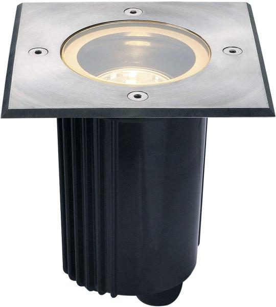 SLV No. 229324 DASAR 80 GU10 Bodeneinbauleuchte eckig Edelstahl 316 max. 35W IP67