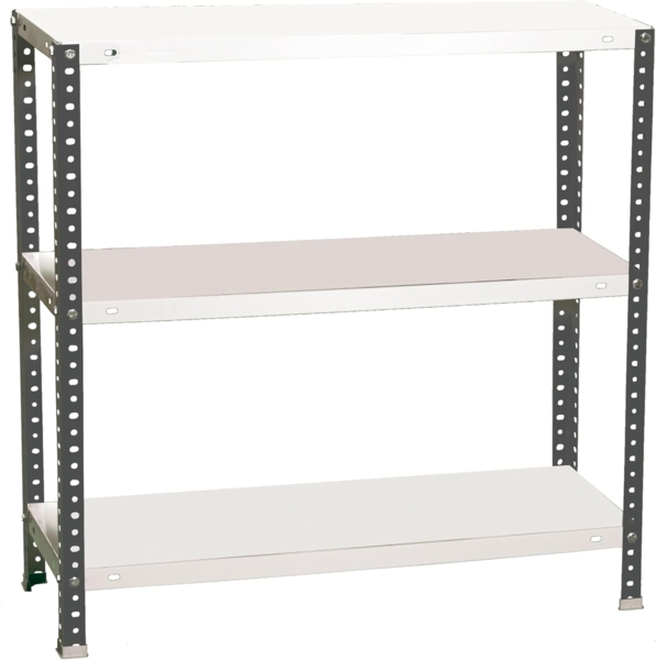 Simonrack Schwerlastregal, Lagerregal, 100 x 100 x 40 Metallregal, Kellerregal, Biegestelle 100 kg, 3 Fachböden, Anthrazit/Weiss - Comfort Bild 1