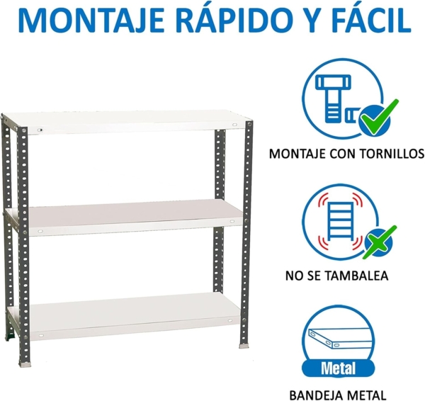Simonrack Schwerlastregal, Lagerregal, 100 x 100 x 40 Metallregal, Kellerregal, Biegestelle 100 kg, 3 Fachböden, Anthrazit/Weiss - Comfort Bild 6