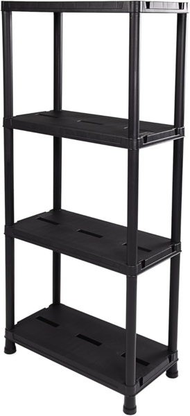 ONDIS24 Steckregal Regal, Lagerregal, 60 x 30 x 138 (H) cm, 12 Zoll, 4-tlg, Kunststoff, anthrazit, bis maximal 125 kg belastbar Bild 3