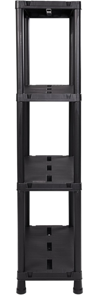 ONDIS24 Steckregal Regal, Lagerregal, 60 x 30 x 138 (H) cm, 12 Zoll, 4-tlg, Kunststoff, anthrazit, bis maximal 125 kg belastbar Bild 4