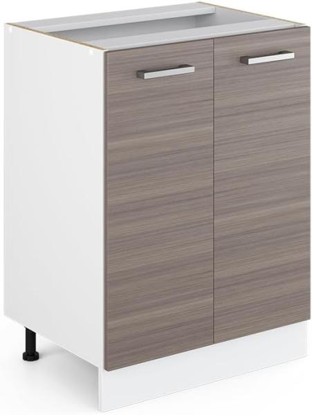 Vicco Küchenschrank R-Line Hängeschrank Unterschrank Küchenzeile Küchenunterschrank Arbeitsplatte, Möbel verfügbar in anthrazit und weiß (edelgrau ohne Arbeitsplatte, Unterschrank 60 cm)