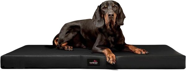 Tierlando 'ALICE EASY CLEAN' Orthopädische Hundematratze Kunstleder, Schwarz, 100x80 cm