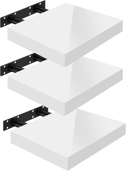 Woltu Wandregal, 3-tlg, Wandboard freischwebend Schweberegal Holz Board