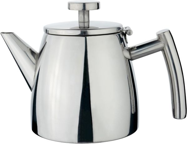 Grunwerg Htp-03Dw Doppelwandige Teekanne, Edelstahl 18-10, Hochglanz Poliert, 0,35 L