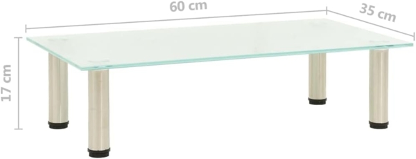 vidaXL TV-Tisch 60x35x17 cm Satiniertes Hartglas 322762 Bild 2