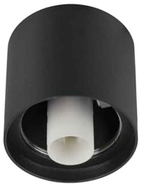 SLV VARYT, Deckenaufbauleuchte, rund, 1x max. 6W, E14, schwarz - Wand- und Deckenleuchten