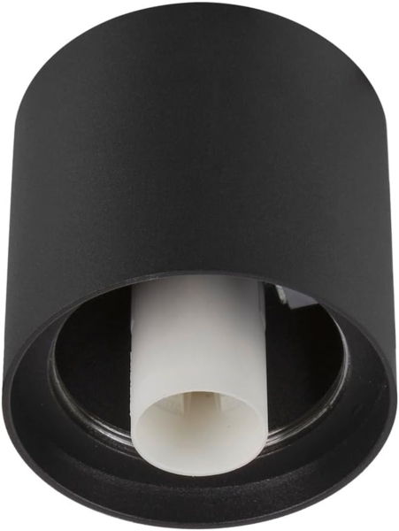 SLV VARYT, Deckenaufbauleuchte, rund, 1x max. 6W, E14, schwarz - Wand- und Deckenleuchten