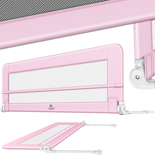 KESSER® Bettschutzgitter für Kinder, Rosa, 150cm