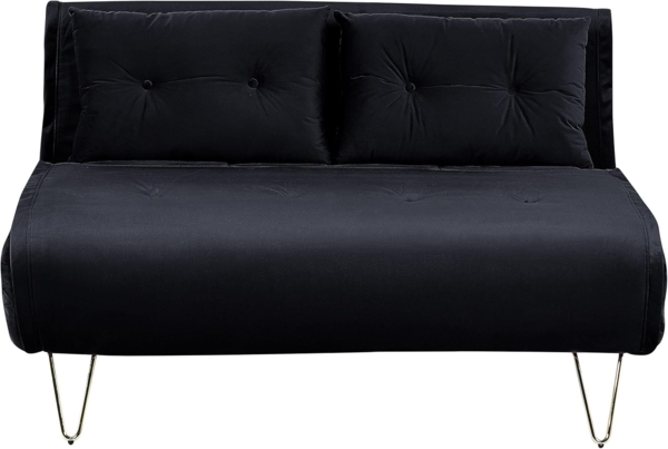 2 Sitzer Sofa VESTFOLD Schwarz Samtstoff