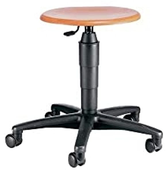 Drehhocker m.Rollen Buche natur Sitz-H. 420-550mm TOPSTAR ""