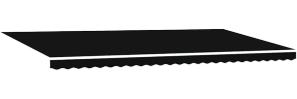 vidaXL Markisenersatzstoff Schwarz 580 x 295 cm Polyester 42000552